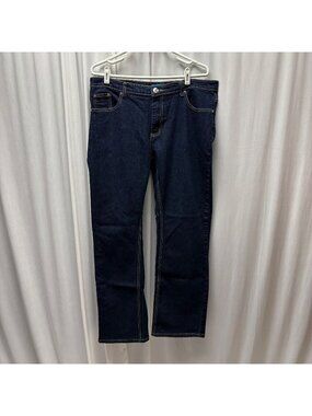 DKIN Womens Jeans Size 14W Blue Denim Stitched Pockets Casual Western